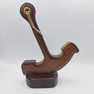 Wooden Anchor Chain Knick Knack Arkansas Vintage 7 Inch Boat Nautical Beach Ship